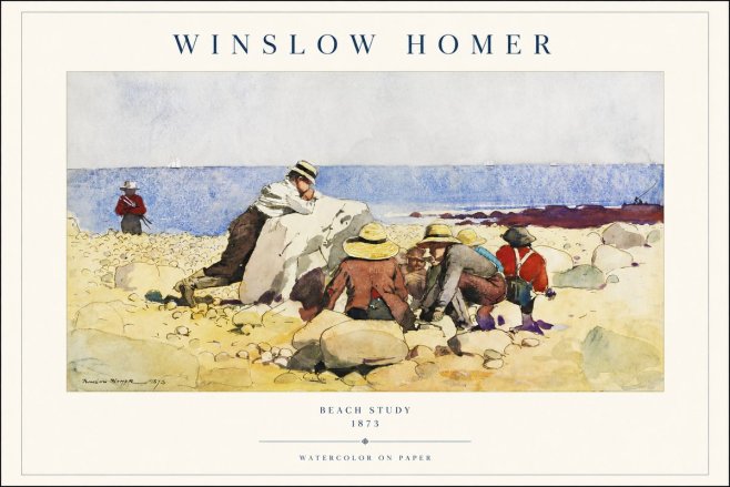 Winslow Homer Beach Study No1 - Plakát