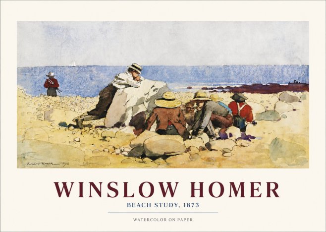 Winslow Homer Beach Study No3 - Plakát