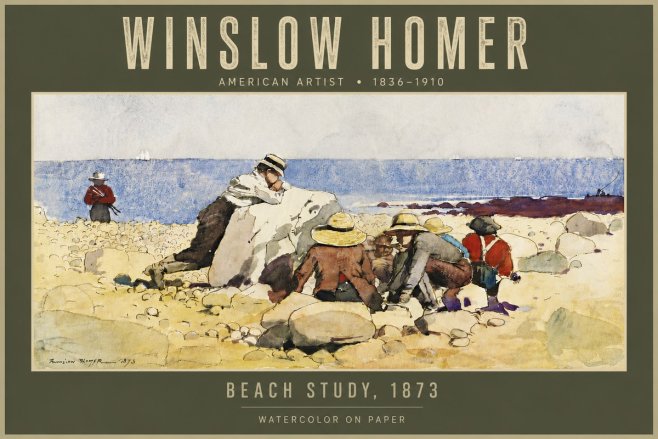 Winslow Homer Beach Study No5 - Plakát