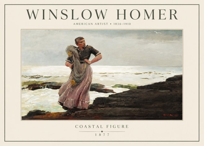 Winslow Homer Coastal Figure No3 - Plakát