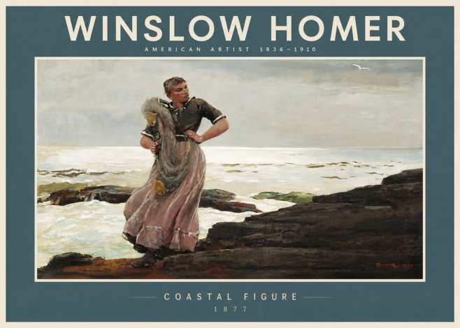 Winslow Homer Coastal Figure No4 - Plakát