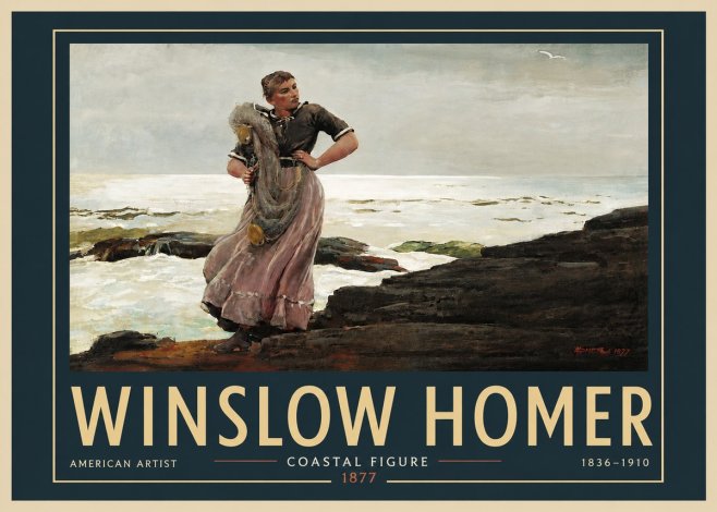 Winslow Homer Coastal Figure No5 - Plakát