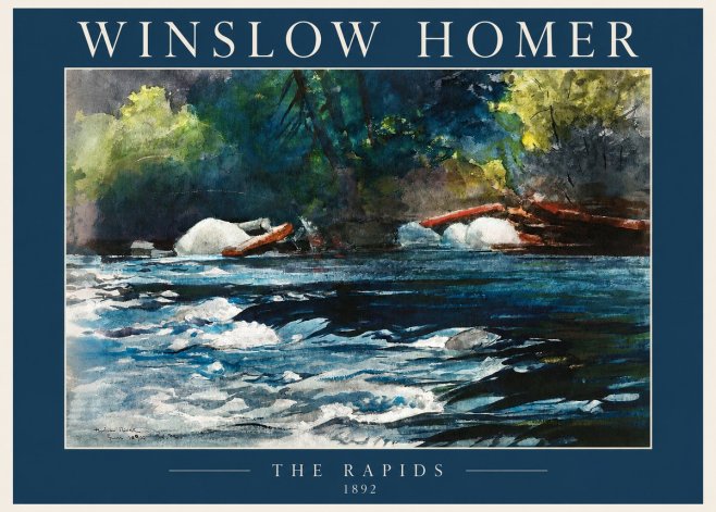 Winslow Homer The Rapids No2 - Plakát