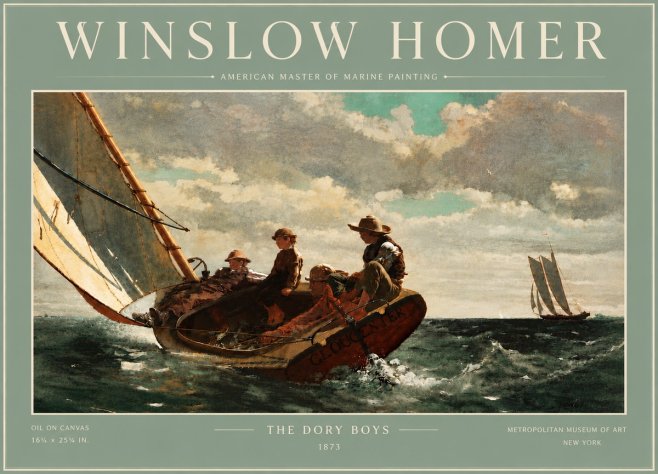 Winslow Homer The Dory Boys No6 - Plakát