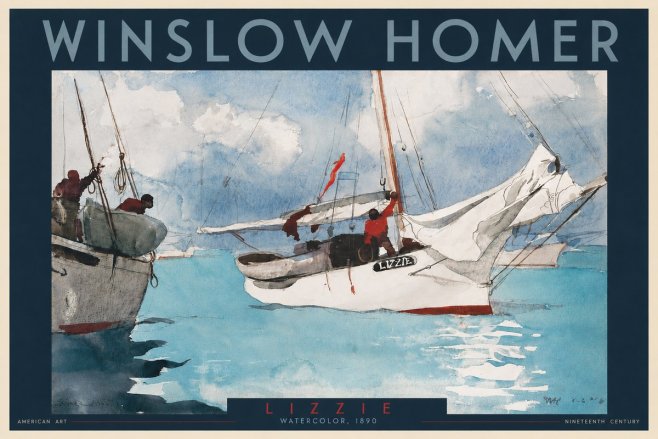 Winslow Homer Lizzie No2 - Plakát