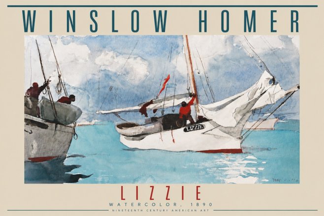 Winslow Homer Lizzie No4 - Plakát