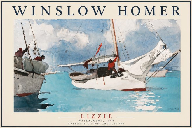 Winslow Homer Lizzie No6 - Plakát
