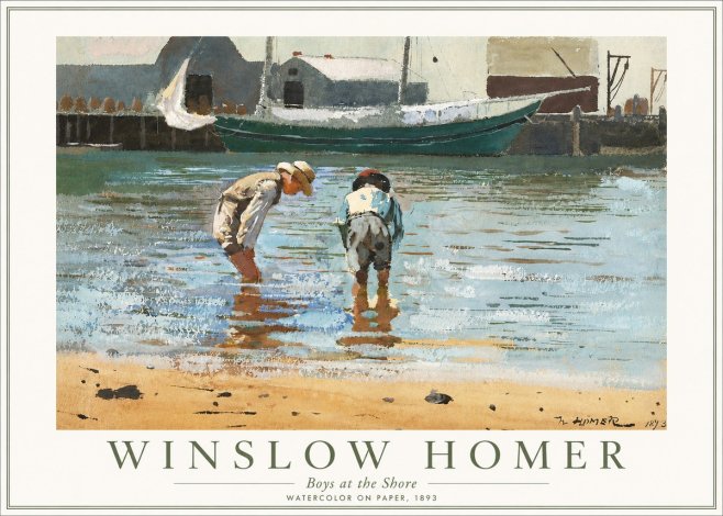 Winslow Homer Boys at the Shore No3 - Plakát