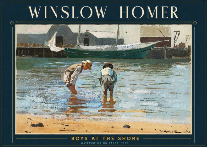 Winslow Homer Boys at the Shore No5 - Plakát