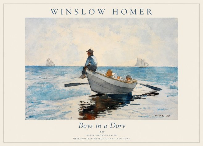 Winslow Homer Boys in a Dory I No1 - Plakát