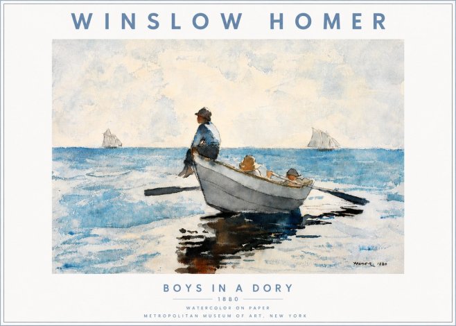 Winslow Homer Boys in a Dory I No5 - Plakát