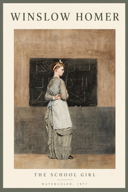 Winslow Homer The School Girl No4 - Plakát