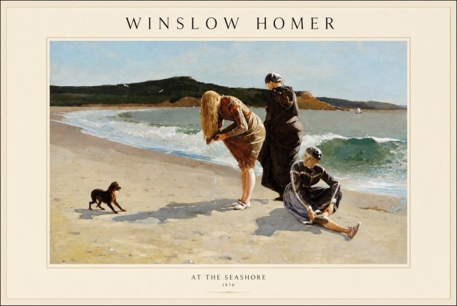 Winslow Homer At the Seashore No1 - Plakát