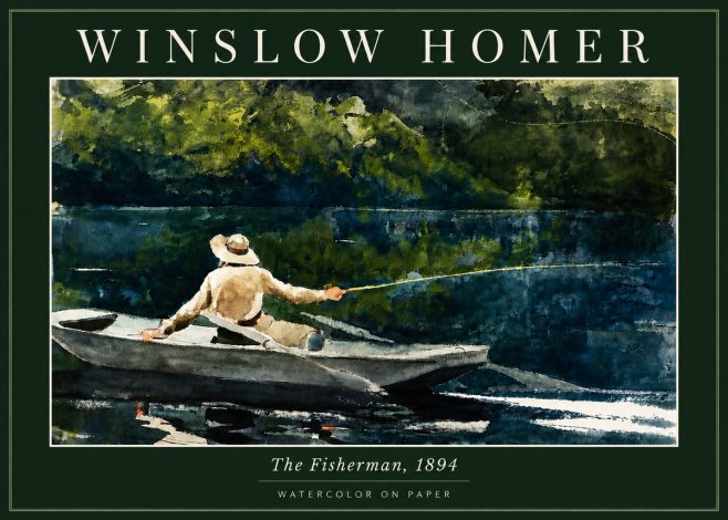 Winslow Homer The Fisherman, 1894 No5 - Plakát