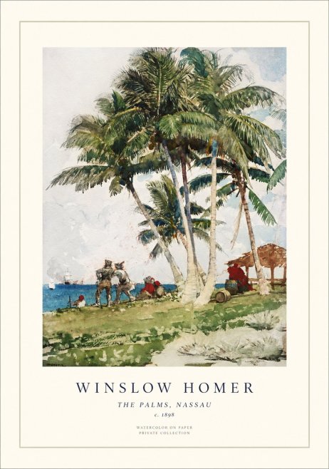 Winslow Homer The Palms, Nassau No1 - Plakát