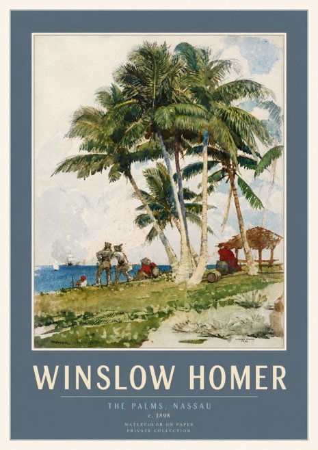 Winslow Homer The Palms, Nassau No3 - Plakát