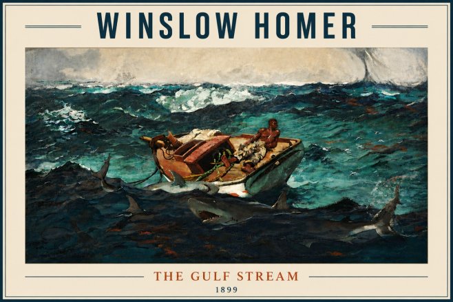 Winslow Homer The Gulf Stream No6 - Plakát