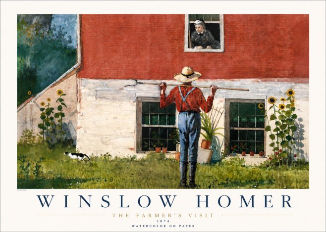 Winslow Homer Farmer with Hoe No4 - Plakát