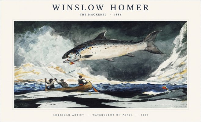 Winslow Homer The Mackerel No1 - Plakát