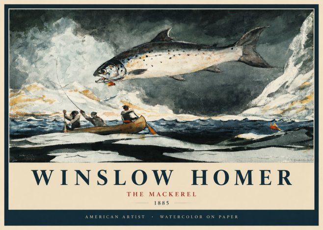 Winslow Homer The Mackerel No2 - Plakát