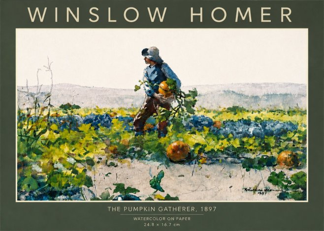 Winslow Homer The Pumpkin Gatherer, 1897 No4 - Plakát