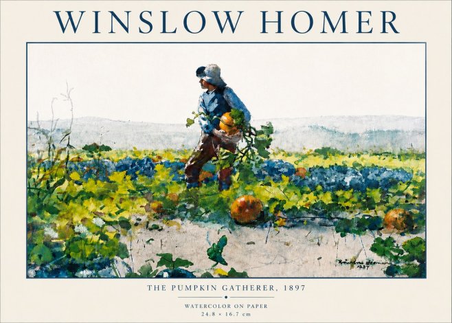 Winslow Homer The Pumpkin Gatherer, 1897 No5 - Plakát
