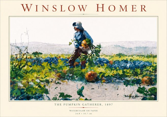 Winslow Homer The Pumpkin Gatherer, 1897 No6 - Plakát