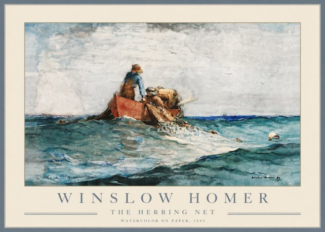 Winslow Homer The Herring Net II No5 - Plakát