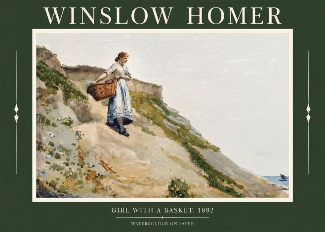 Winslow Homer A Coast Girl No4 - Plakát