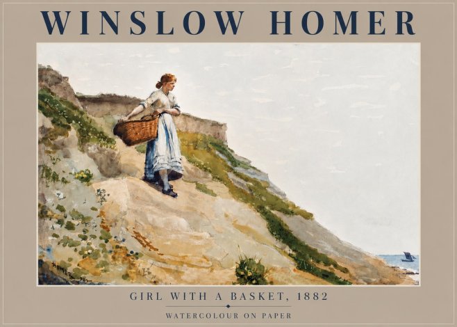 Winslow Homer A Coast Girl No6 - Plakát