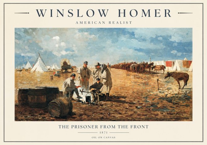 Winslow Homer The Prisoner from the Front No1 - Plakát