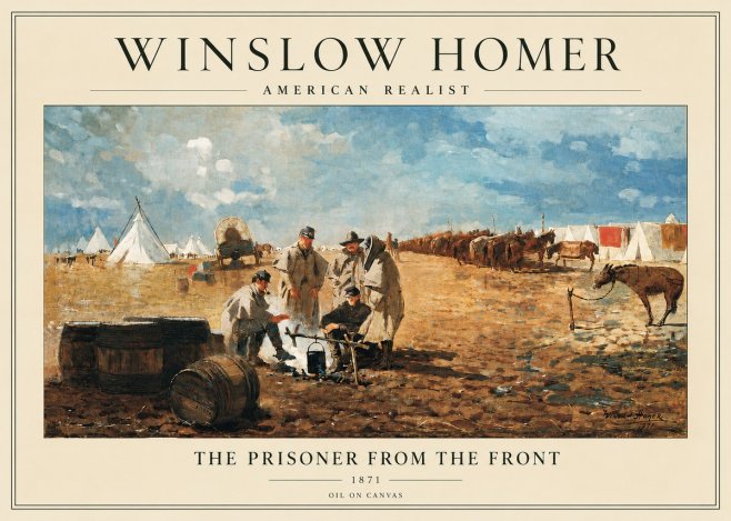 Winslow Homer The Prisoner from the Front No3 - Plakát