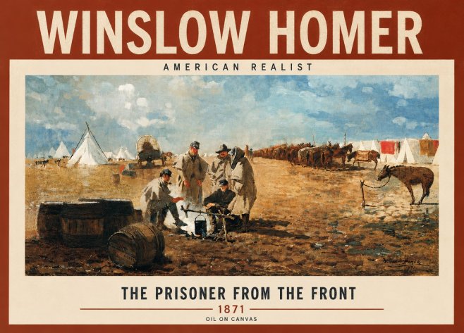 Winslow Homer The Prisoner from the Front No5 - Plakát