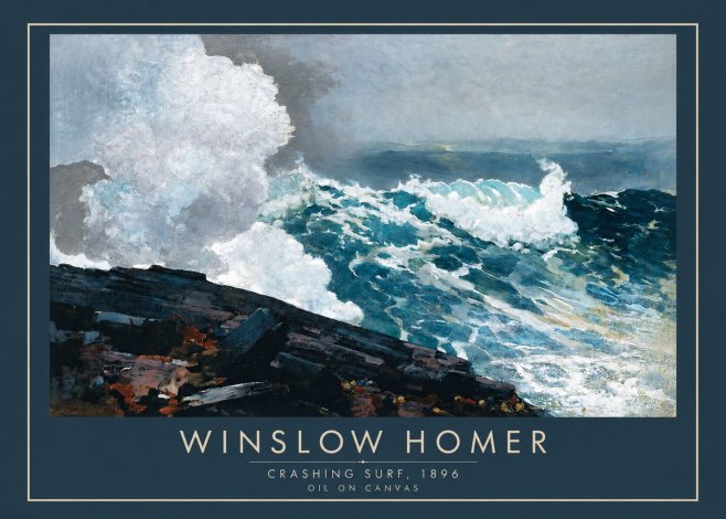 Winslow Homer Crashing Surf, 1896 No2 - Plakát