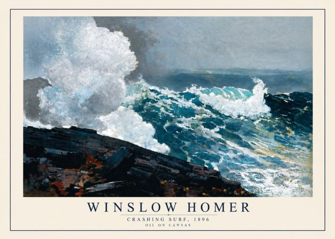 Winslow Homer Crashing Surf, 1896 No5 - Plakát