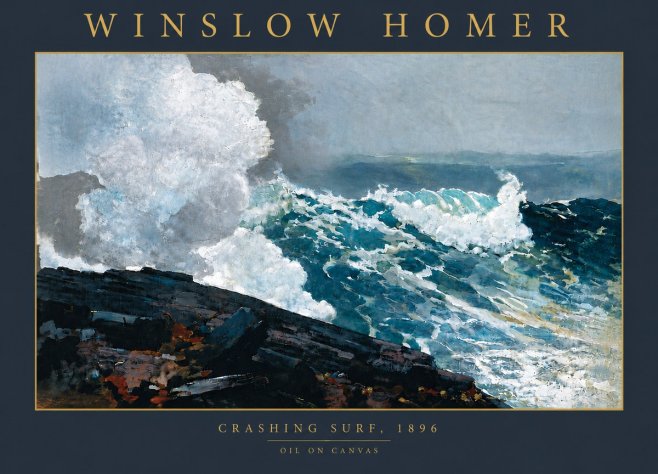 Winslow Homer Crashing Surf, 1896 No6 - Plakát