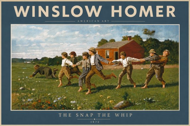Winslow Homer The Snap the Whip No5 - Plakát
