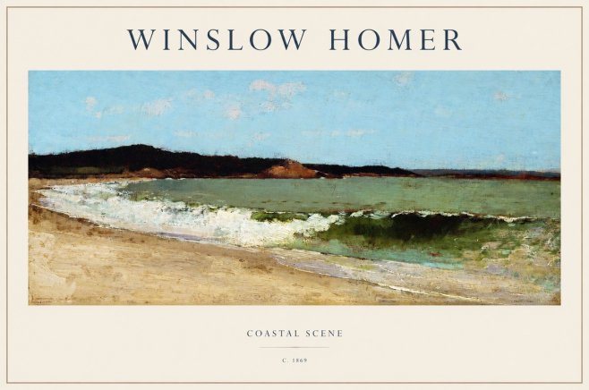 Winslow Homer Coastal Scene No1 - Plakát
