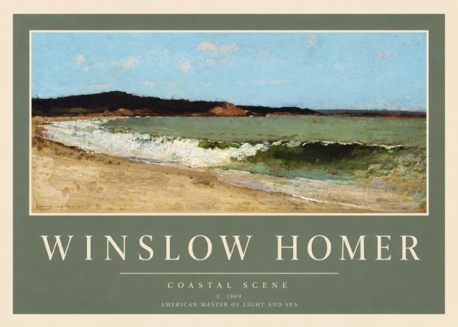 Winslow Homer Coastal Scene No3 - Plakát