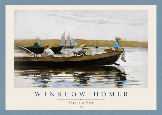 Winslow Homer Boys in a Dory II No6 - Plakát