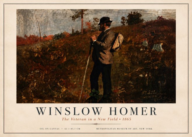 Winslow Homer The Veteran in a New Field No6 - Plakát