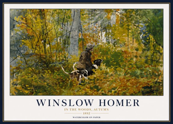 Winslow Homer In the Woods, Autumn No5 - Plakát