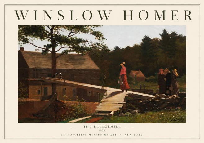 Winslow Homer The Breezemill No5 - Plakát