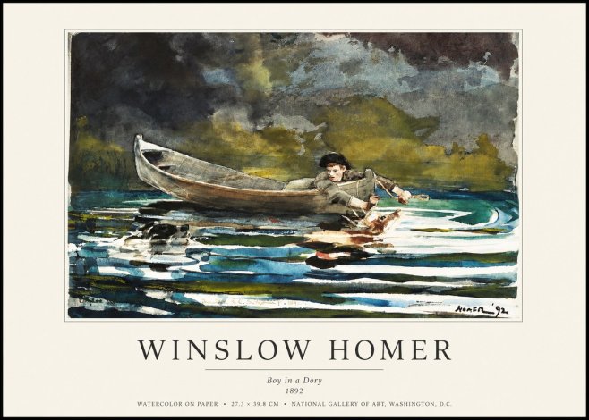 Winslow Homer Boy in a Dory No1 - Plakát