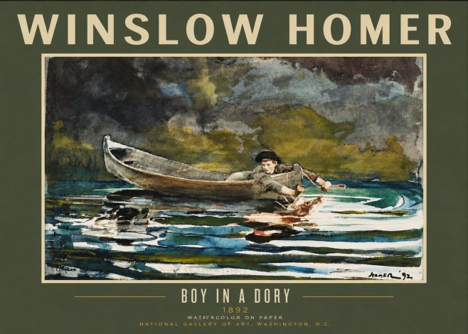 Winslow Homer Boy in a Dory No5 - Plakát