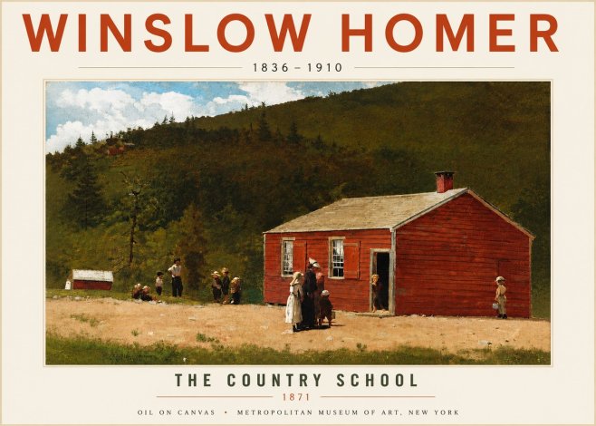 Winslow Homer The Country School No5 - Plakát