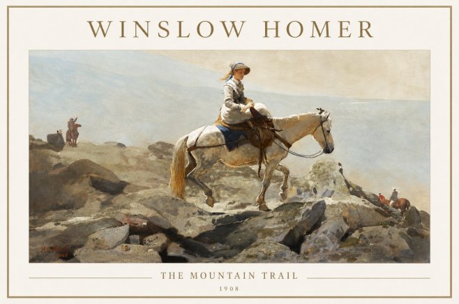 Winslow Homer The Mountain Trail No1 - Plakát