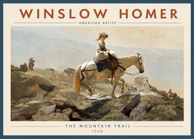 Winslow Homer The Mountain Trail No6 - Plakát