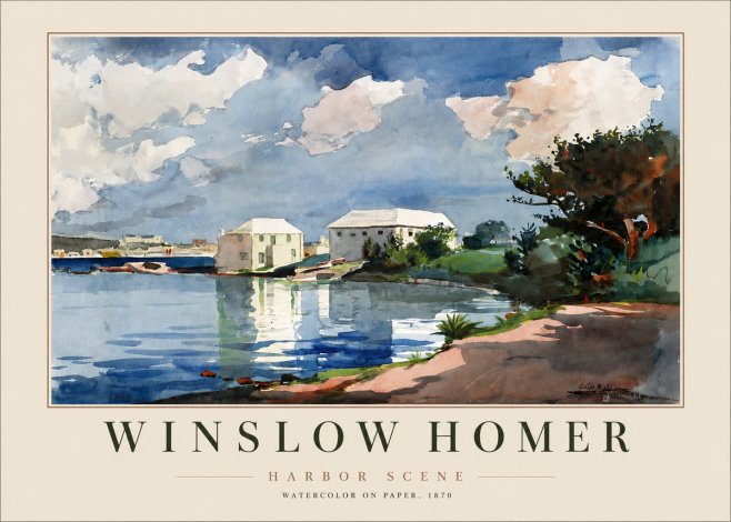 Winslow Homer Harbor Scene No3 - Plakát