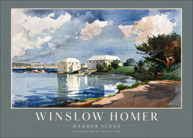 Winslow Homer Harbor Scene No6 - Plakát